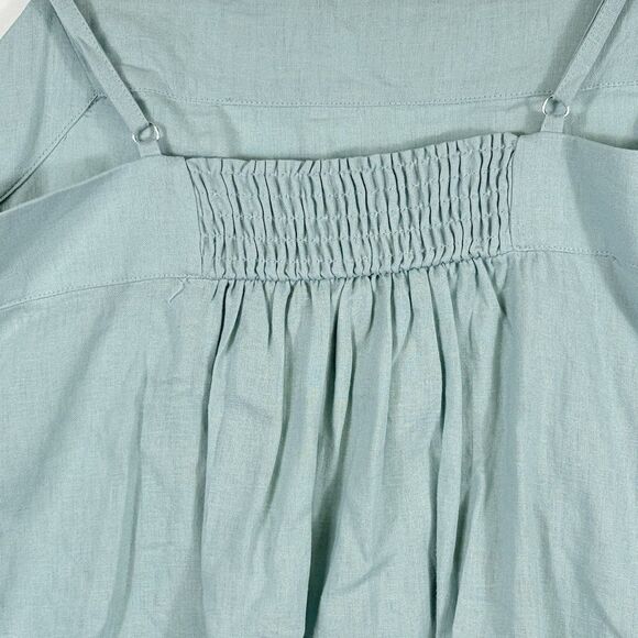 State of Day Intimates Mint Green Linen Blend Tank Shirt Top Women's Large NEW - Picture 4 of 7
